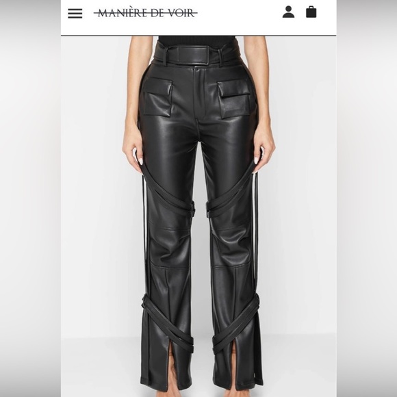 Maniere de voir Black Cargo Pants